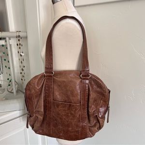 Latico brown leather weekend bag